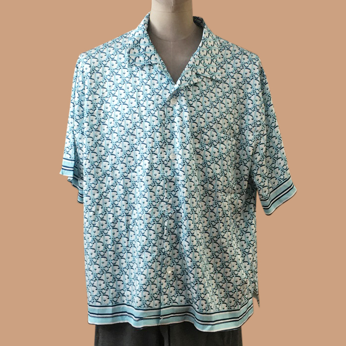  ディオール メンズ トレンディ ブルー 半袖Tシャツ -   - dio01740x