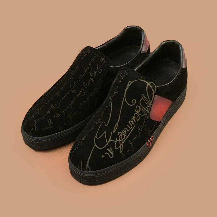  ベルルッティメンズレザースニーカーBERTS0205,ブラック