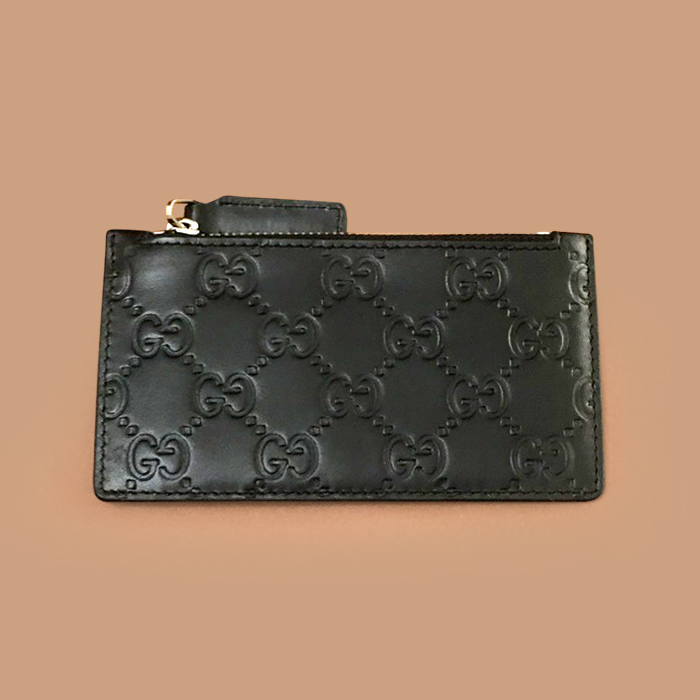  グッチ シグネチャー ジッパー カードケース カードスロット GUC0262 13CM