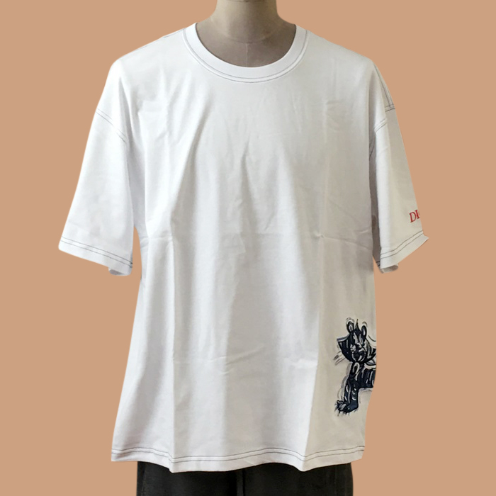  ディオール メンズ クルーネック ホワイト 半袖Tシャツ - White  - dio01739x