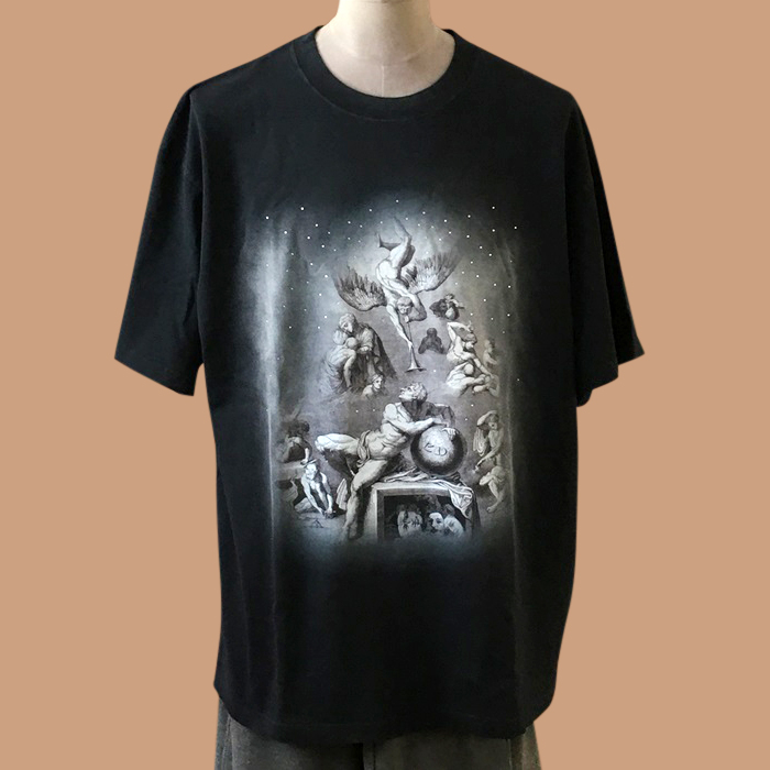  ディオール メンズ クルーネック ブラック 半袖Tシャツ -  - dio01745x