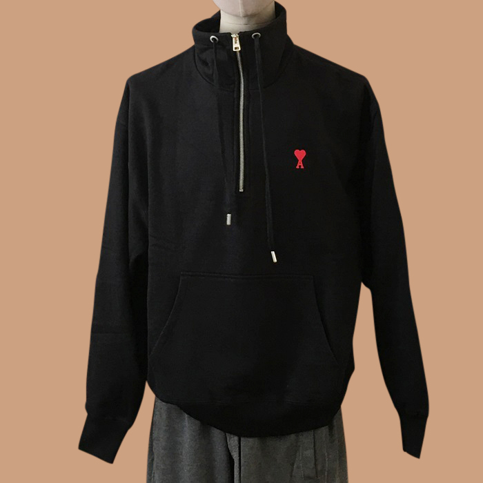  アーミー2021 ユニセックス LOGO コットン スウェット Ami0229x Size(s - xl) ブラック