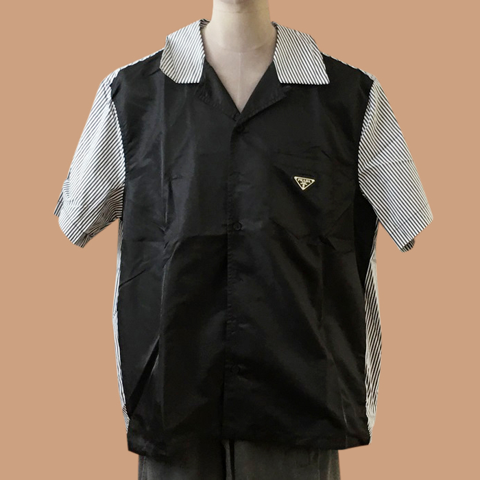  プラダ メンズ ブラック ポロ 半袖Tシャツ -  - Pra02655x