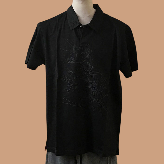  エルメス メンズ ブラック ポロ 半袖Tシャツ -  - her0741x