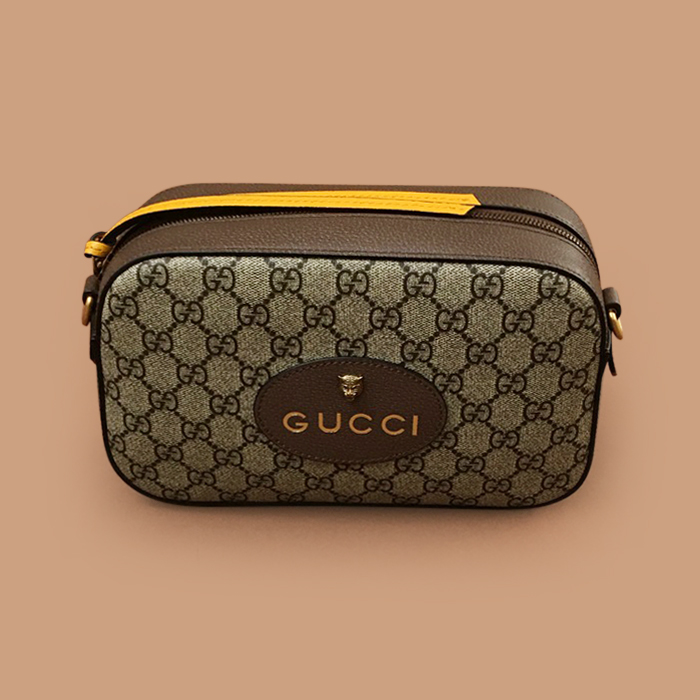  グッチ GG シュプリーム LOGO  クロスバッグ GUB0120,23cm,ブラウン