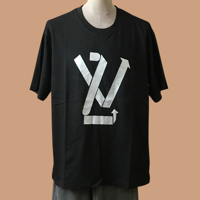  ルイヴィトン メンズ ブラック クルーネック 半袖Tシャツ -  - lou04156x