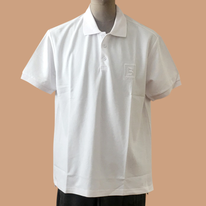  バーバリー メンズ クラシック ホワイト ポロ 半袖Tシャツ - White  - Bur04268x