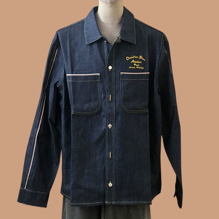  ディオール メンズ クラシック ブルー シャツ -   - dio01757x