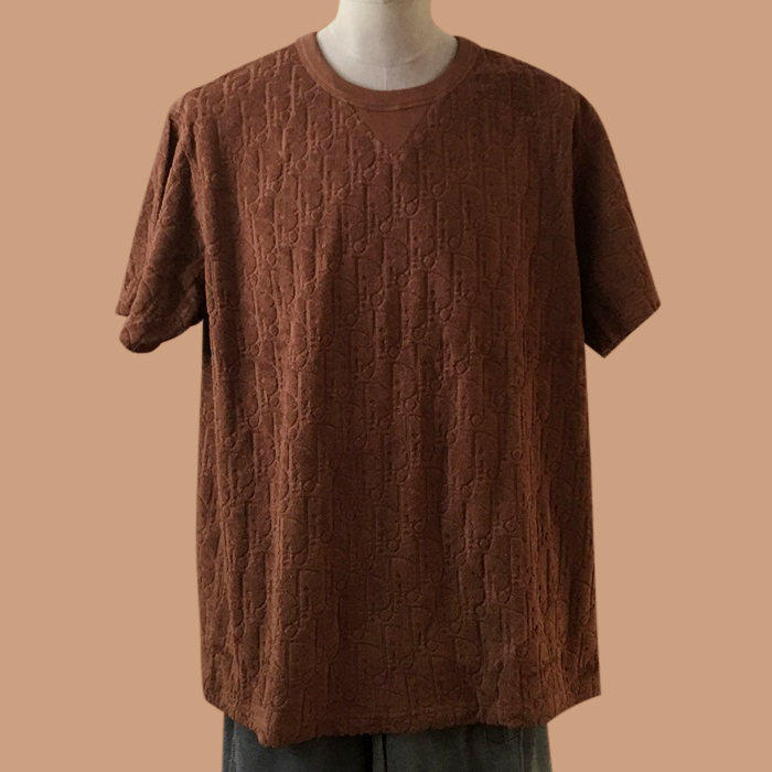  ディオール メンズ クルーネック キャメル 半袖Tシャツ - Camel  - dio01730x