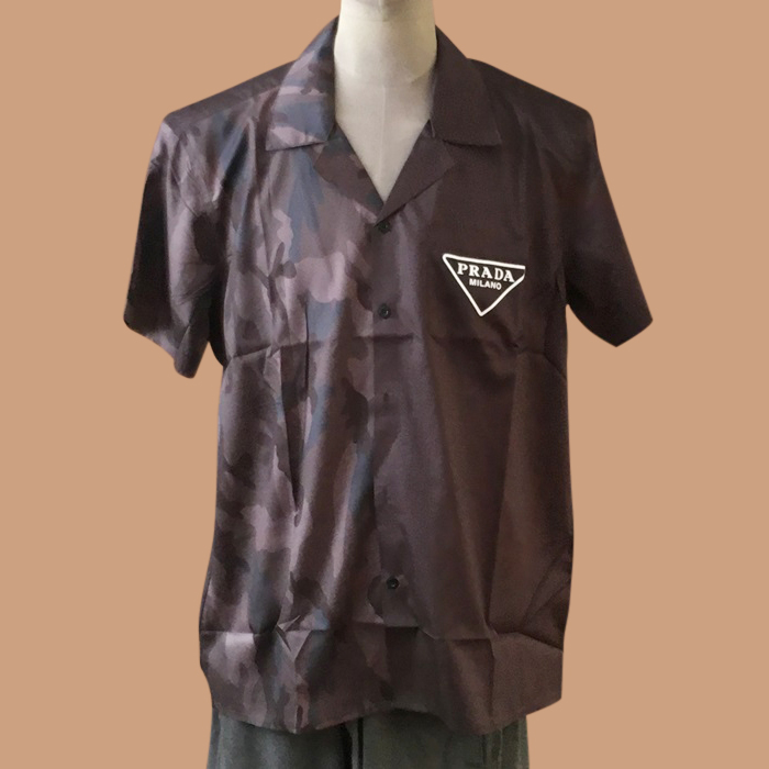  プラダ メンズ クルーネック ブラック 半袖Tシャツ -  - Pra02639x