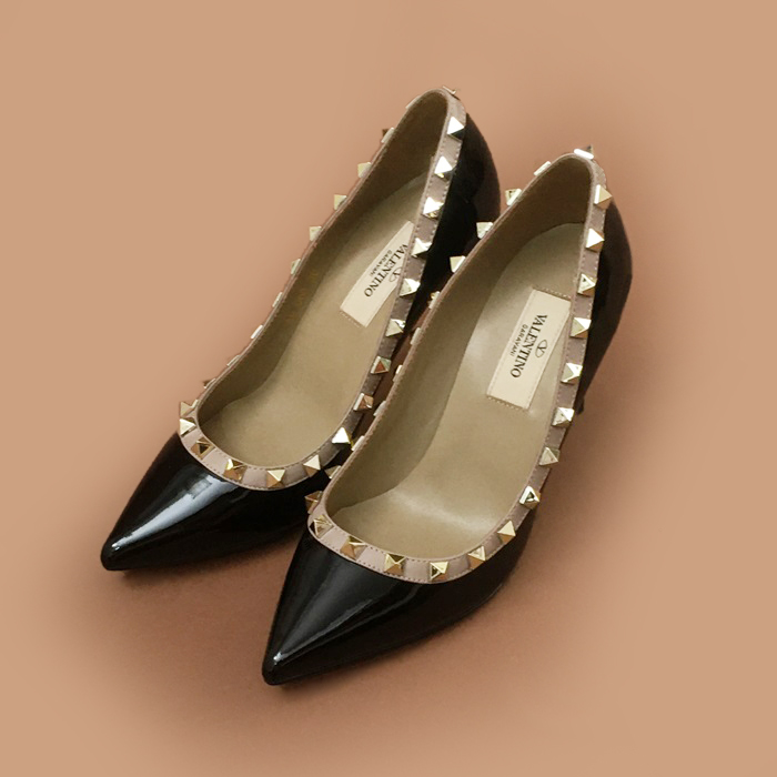  ヴァレンティノレディースレザーパンプス ハイヒール VTS0043.ブラック