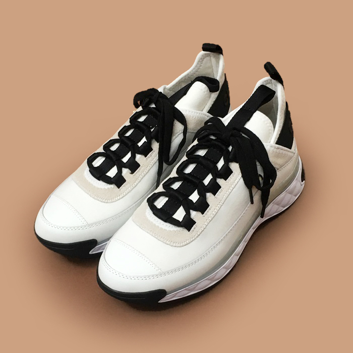  シャネル2021 レディースレザースニーカー,Size?,CHAS0563,グレー