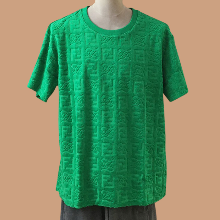  フェンディ メンズ クルーネック グリーン 半袖Tシャツ - Green  - fen01157x