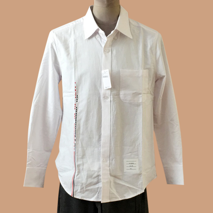  トムブラウンメンズ ストラップ コットン シャツ Thom01501x Size ホワイト