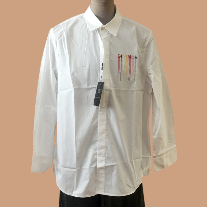  ジバンシィ メンズ モダン ホワイト シャツ - White  - giv0645x