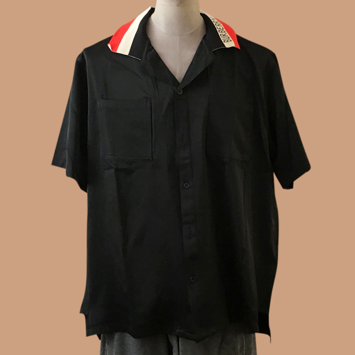  バーバリー メンズ ブラック ポロ 半袖Tシャツ -  - Bur04279x