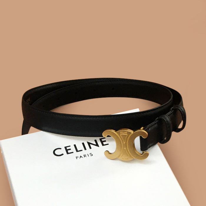  CELBT0019 - セリーヌレディースレザーベルト,2.5cm, ブラック