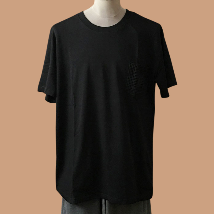  ルイヴィトン メンズ ブラック クルーネック 半袖Tシャツ -  - lou04163x