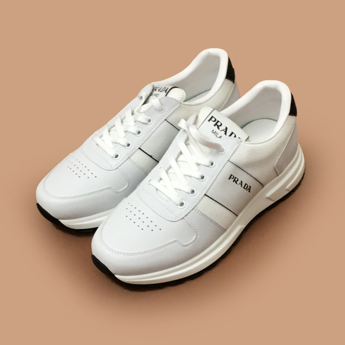 PRAS0792 - プラダメンズレザースニーカーホワイト