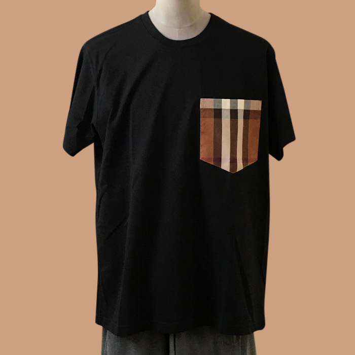  バーバリーユニセックス LOGO コットン 半袖Tシャツ Bur04133x Size(xs - xl) ブラック