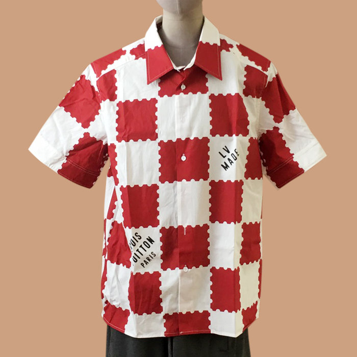  ルイヴィトン メンズ レッド ポロ 半袖Tシャツ - Red  - lou04140x