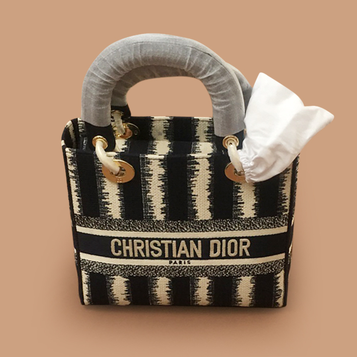  DIOB0654 - ディオールキャンバス  ミディアム トートバッグ/クロスバッグ,24cm,ブラック