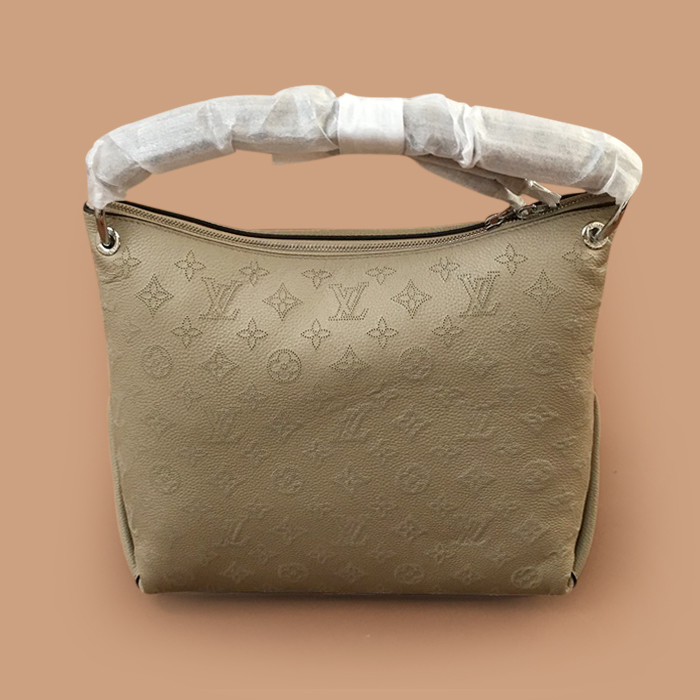  LOUB2394 - ルイヴィトンレディースレザートートバッグ/ショルダーバッグ,32cm,カーキ