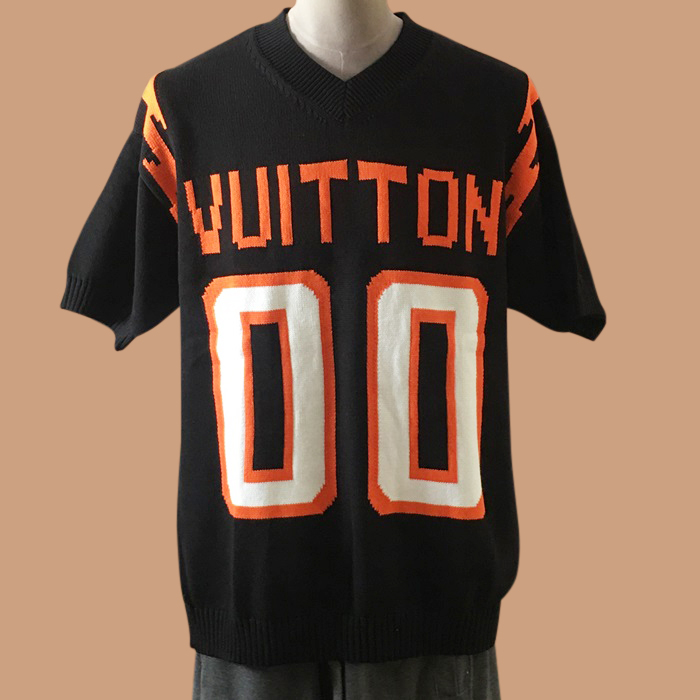  ルイヴィトン メンズ クルーネック ブラック 半袖Tシャツ -  - lou04000x