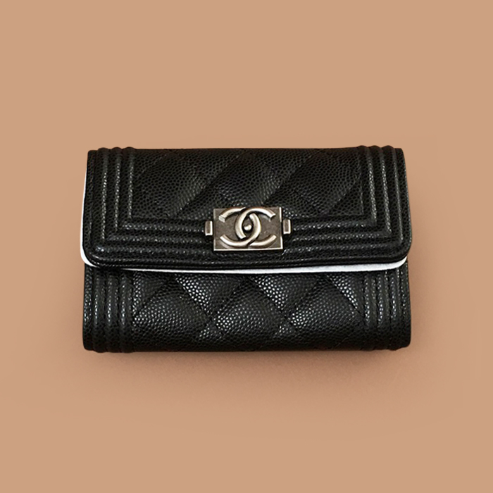  シャネル2019 レディース コイン / カードパース ,CHAW0060,10.5cm.ブラック