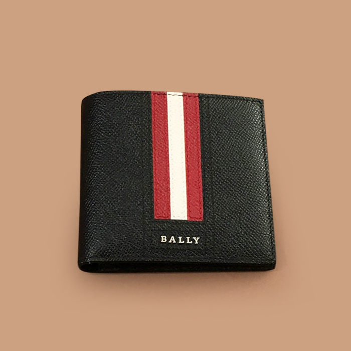  バリーメンズレザー二つ折り財布 BALB0067.ブラック