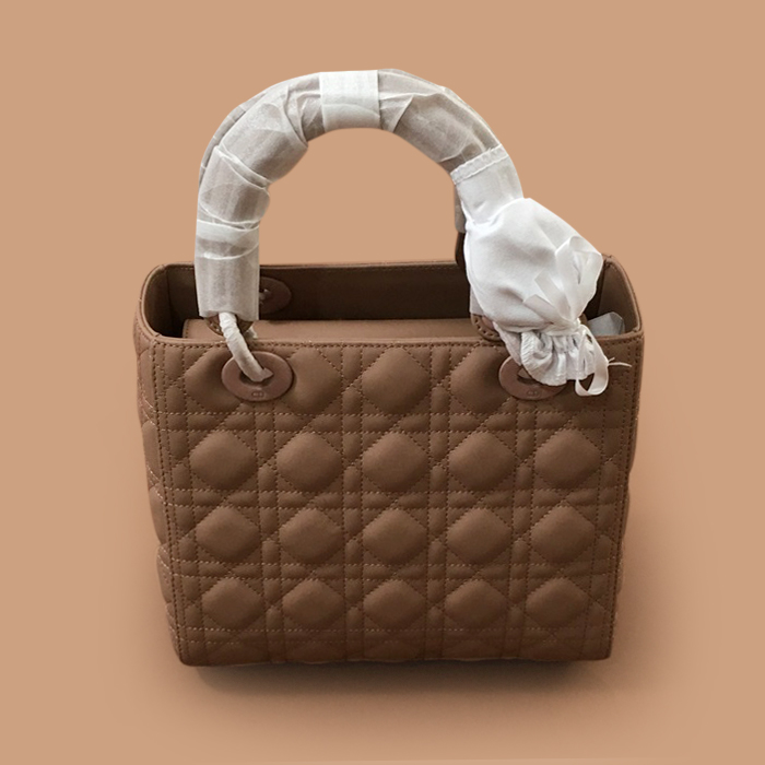  ディオールウールトラ マット レディ トート ショルダーバッグ DIOB0235,24CM,ベージュピンク