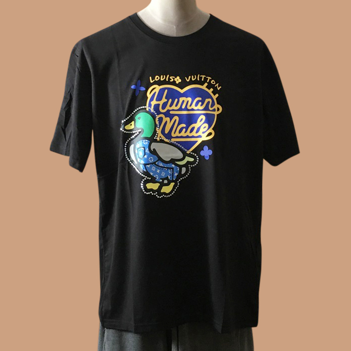 ルイヴィトン メンズ クルーネック ブラック 半袖Tシャツ -  - lou04039x