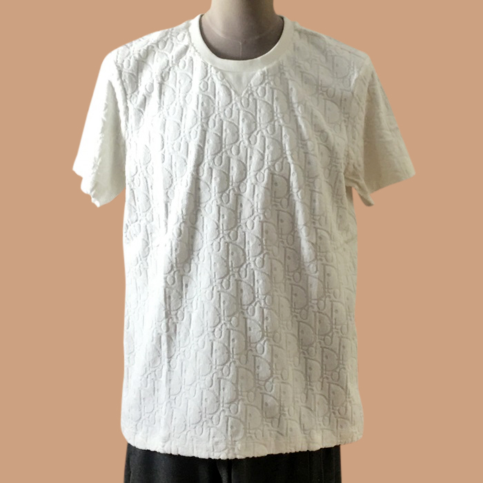  ディオール メンズ クルーネック ホワイト 半袖Tシャツ - White  - dio01686x