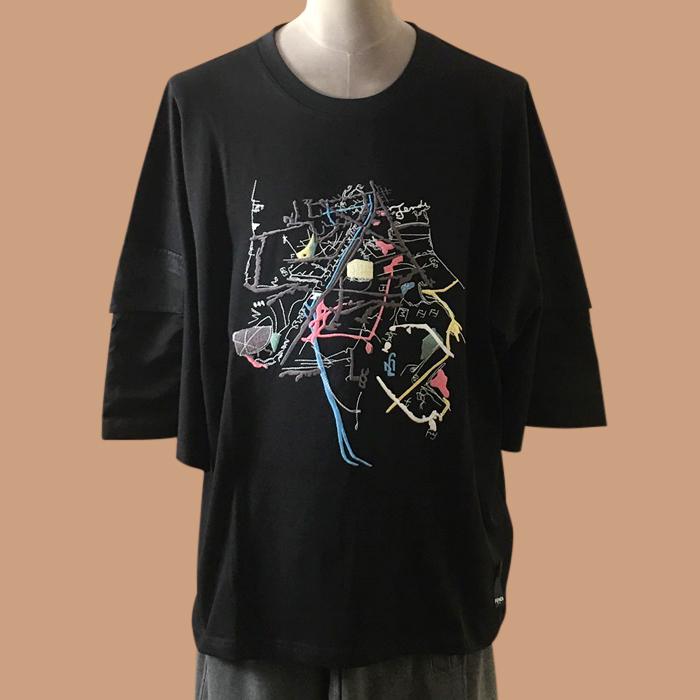  フェンディ メンズ ブラック クルーネック 半袖Tシャツ -  - fen01219x