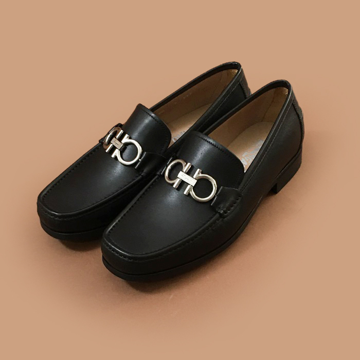  FGMS0593 - フェラガモメンズ レザーローファーブラック