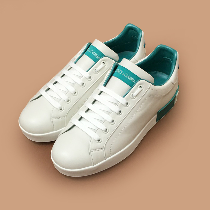  DGS0292 - ディーアンドジーメンズレザースニーカーホワイト