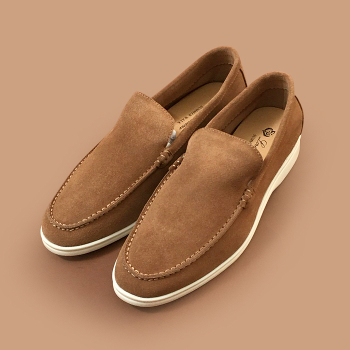  ルルレモンメンズ スエードローファー LOROS0021.キャメル