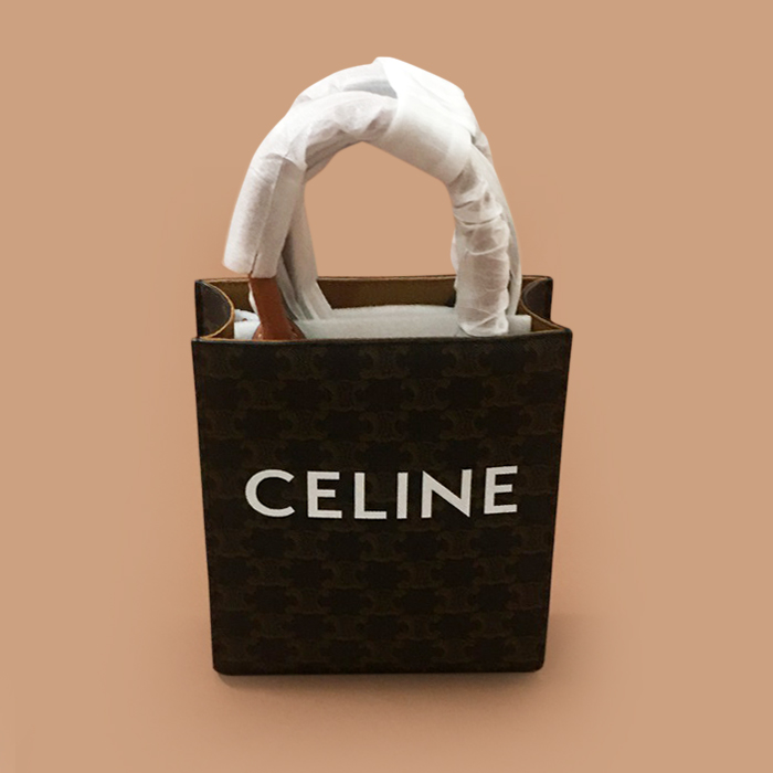 セリーヌバーティカル カバス キャンバス トート ショッパーバッグ ,193302-1,20CM,ブラウン