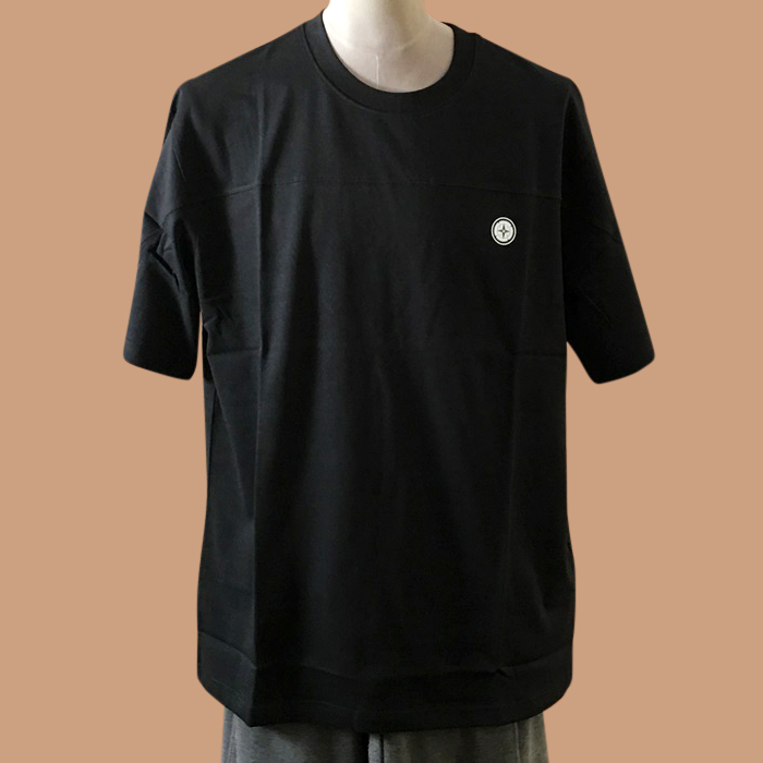  ストーンアイランド メンズ ブラック クルーネック 半袖Tシャツ -  - sto0473x