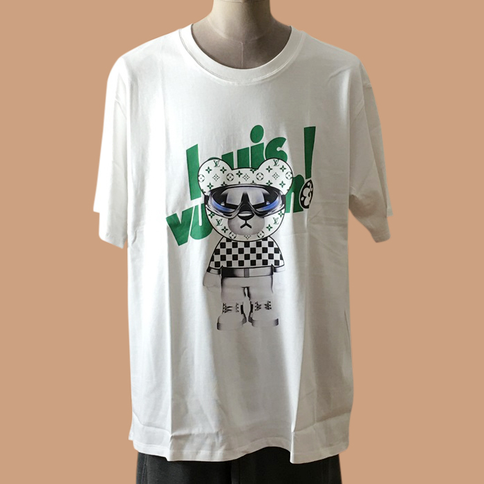  ルイヴィトン メンズ クルーネック ホワイト 半袖Tシャツ - White  - lou04042x