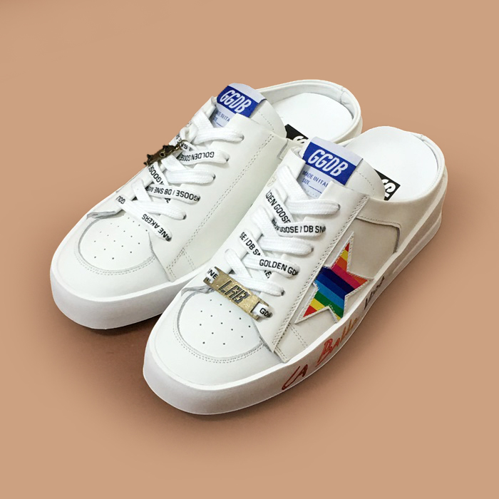  GGDBS0035 - ゴールデングースレディースレザーミュールホワイト