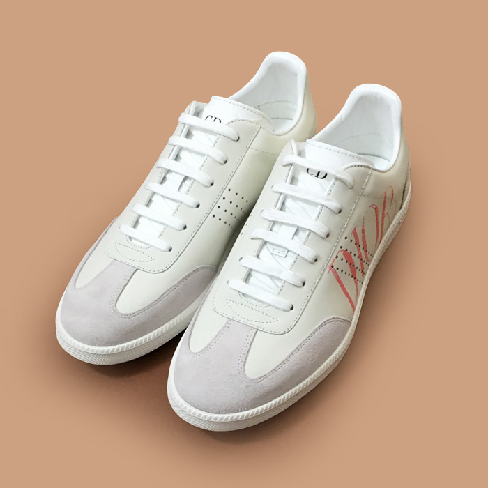  DIOS0463 - ディオールメンズレザースニーカーホワイト