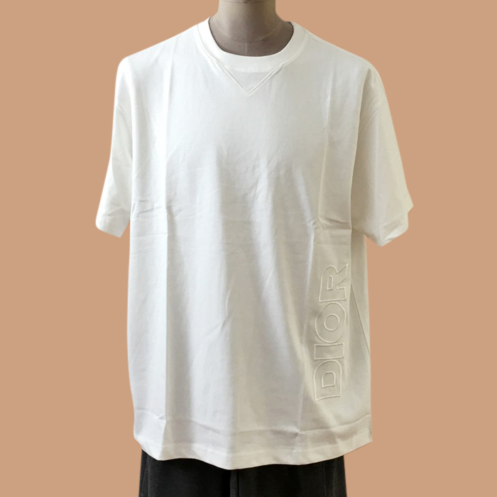  ディオール メンズ クルーネック ホワイト 半袖Tシャツ - White  - dio01755x
