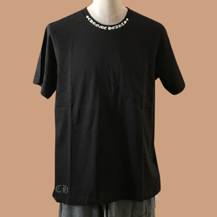  クロムハーツメンズ LOGO カジュアル 半袖Tシャツ Chr0247x.Size(xs - l).ブラック