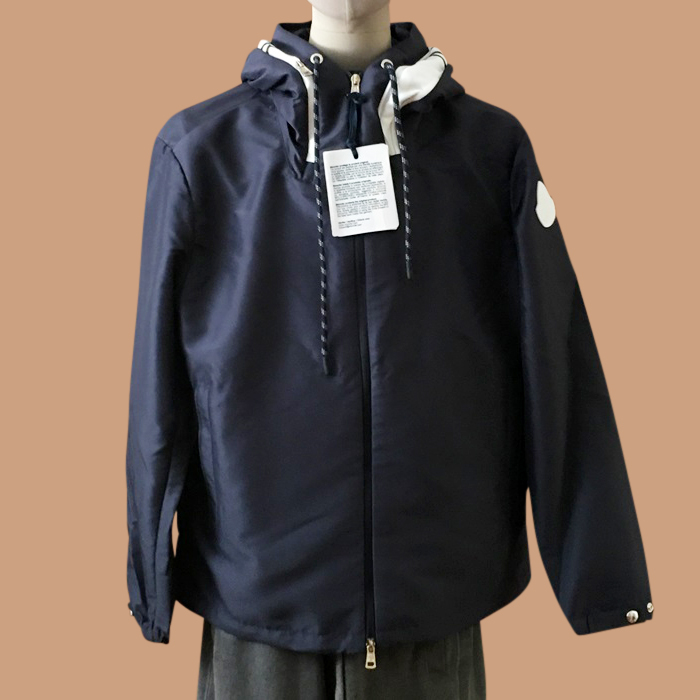  モンクレール メンズ ミニマル ネイビー ジャケット - - moc02481x