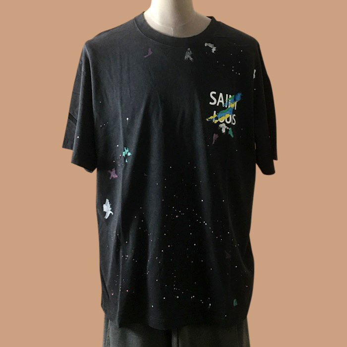 ルイヴィトン ユニセックス クルーネック ブラック 半袖Tシャツ -White 