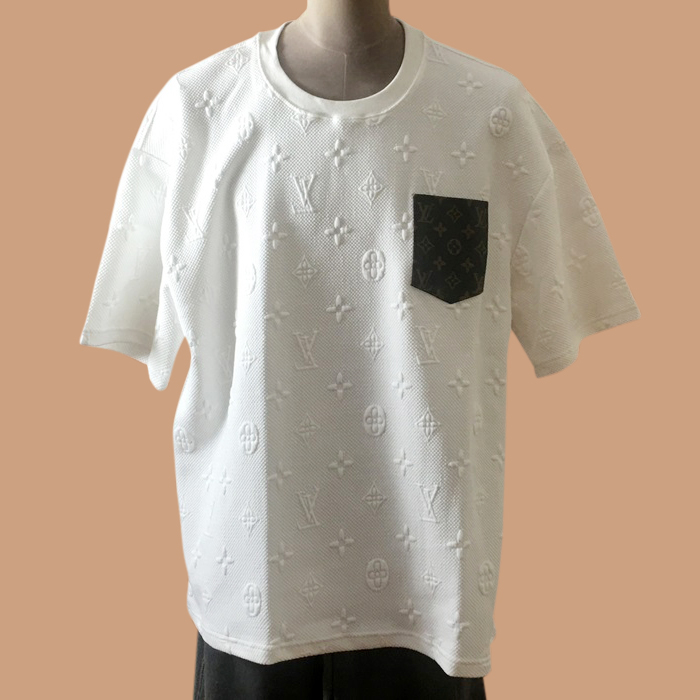 ルイヴィトン ユニセックス クルーネック  ホワイト 半袖Tシャツ -White 