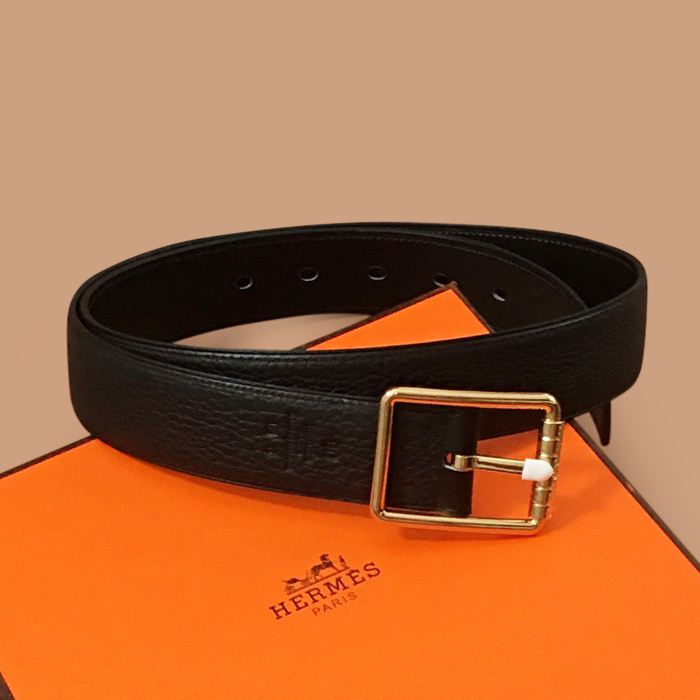 エルメス メンズ レザー コンスタンス ベルト (ブラック)