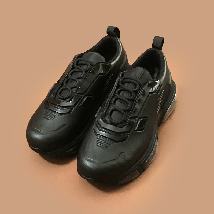 プラダメンズレザースニーカー,Sizeブラック