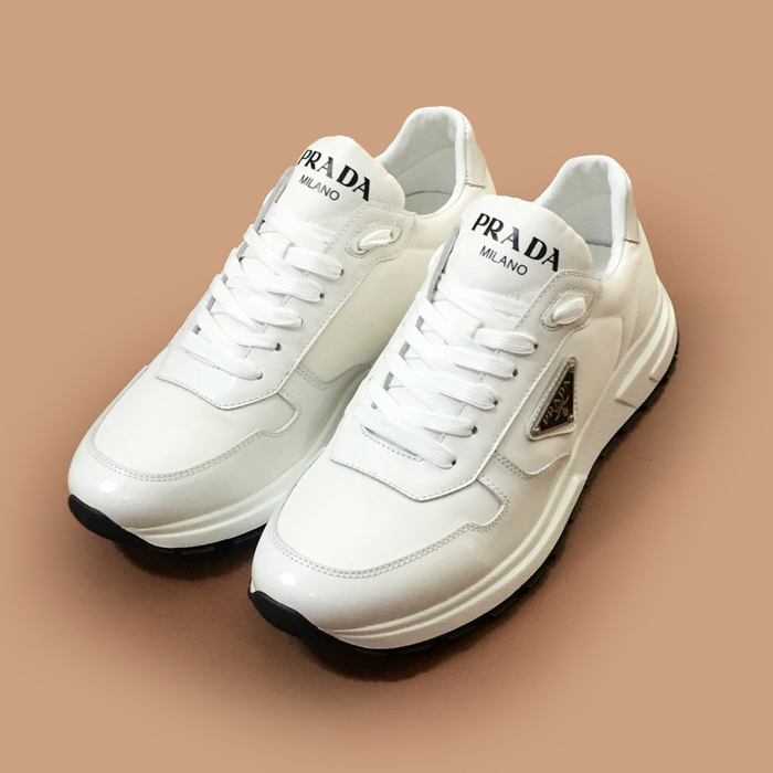 プラダメンズレザースニーカー,Sizeホワイト